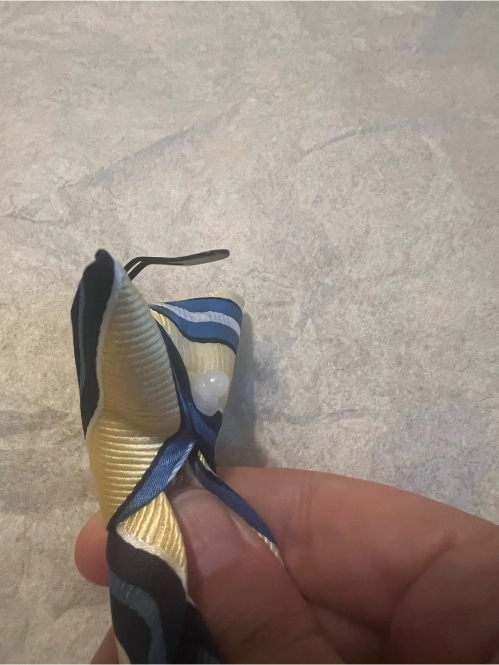 Yellow and Navy Striped Kids Tie